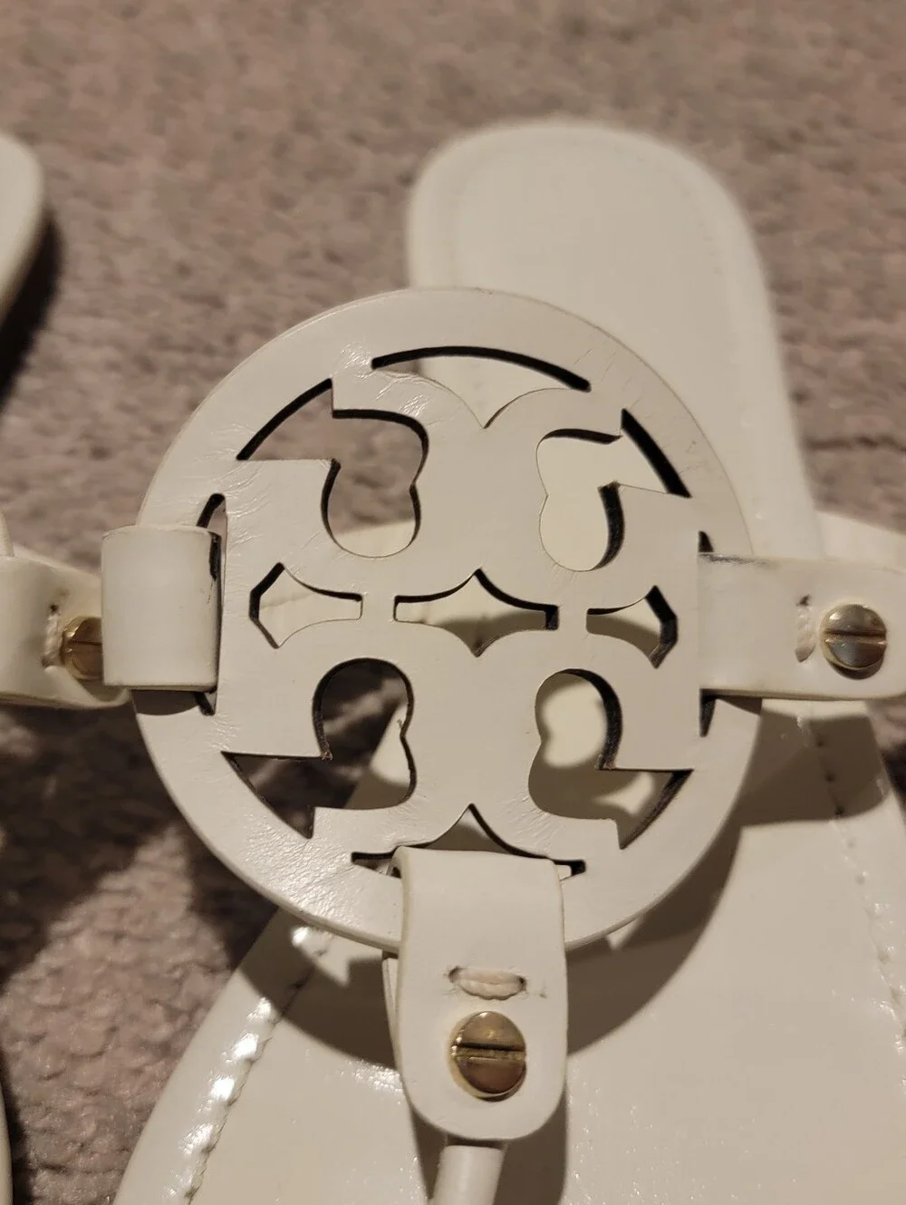 Tory Burch Miller Sandals White Size 12